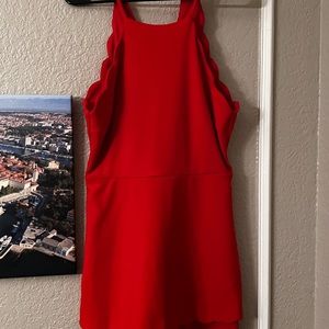 Red B. Darlin Scalloped Dress